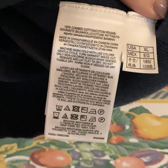 Brooks Brothers Men's Cotton Crewneck Sweater, Size XL, Navy - Picture 7 of 7